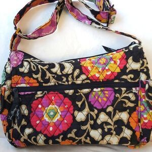VERA BRADLEY SUZANI FLORAL QUILTED CROSSBODY BAG BLACK PINK BEIGE TAN PURPLE